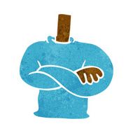 cartoon folded arms body N6