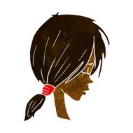 cartoon girl looking thoughtful N5