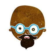 cartoon shocked man with beard N7
