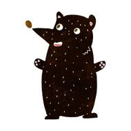 funny cartoon black bear N6