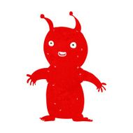 cartoon happy little alien N6