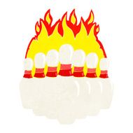 cartoon flaming skittles N2