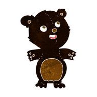 cartoon happy little black bear N3