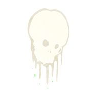 cartoon scary skull N15