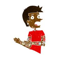 cartoon man with tattoos N5