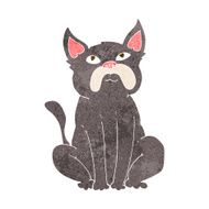 cartoon grumpy little dog N7