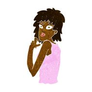 cartoon surprised woman N113