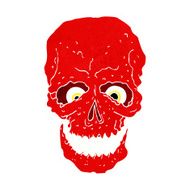 cartoon spooky skull N92