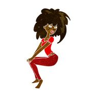 cartoon woman with big hair N6