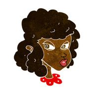 cartoon suspicious woman N10