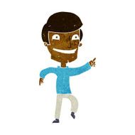 cartoon happy man pointing N31