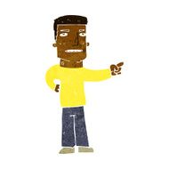 Cartoon Man Pointing N116