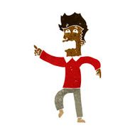 cartoon frightened man pointing N4