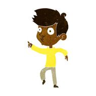 cartoon pointing boy N16