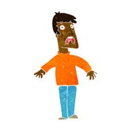 cartoon terrified man N145