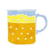 cartoon mug of beer N14