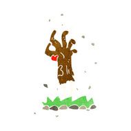 cartoon zombie hand rising from ground N5