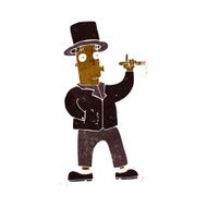cartoon smoking gentleman N5