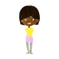cartoon friendly woman N34