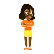 cartoon woman with crossed arms N22