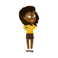 cartoon woman with crossed arms N23