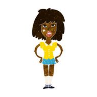 cartoon woman been in fight N5