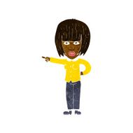 cartoon pointing annoyed woman N4