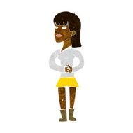 cartoon woman waiting N8