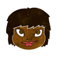 cartoon female face N73