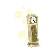 cartoon old grandfather clock N2