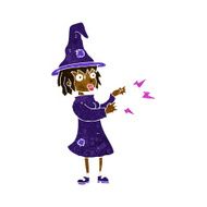 Cartoon Witch Casting Spell N12