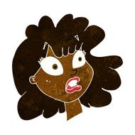cartoon shocked female face N4
