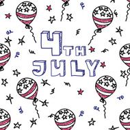 Independence day celebration card 4th July