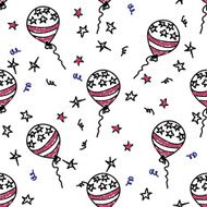 American independence day seamless pattern