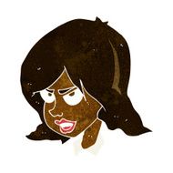 cartoon annoyed woman N97