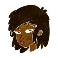 cartoon curious woman N33