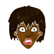 cartoon frightened woman N16