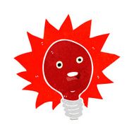 cartoon red lightbulb N3