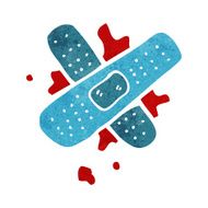 cartoon bloody medical plaster N5