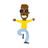 cartoon old man wearing big glasses N5
