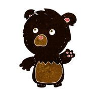 cartoon black teddy bear N2
