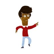 Cartoon Man Pointing N118