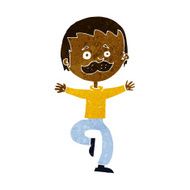 cartoon dancing man with mustache N5