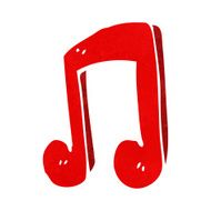 cartoon musical note N16