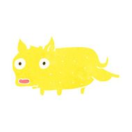 cartoon little dog cocking leg N4