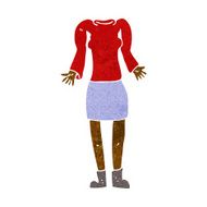 cartoon female body with shrugging shoulders (mix and match cart N5