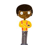 cartoon staring boy N10