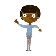 cartoon staring boy N11