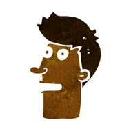 cartoon shocked male face N5