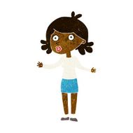 cartoon confused woman N70